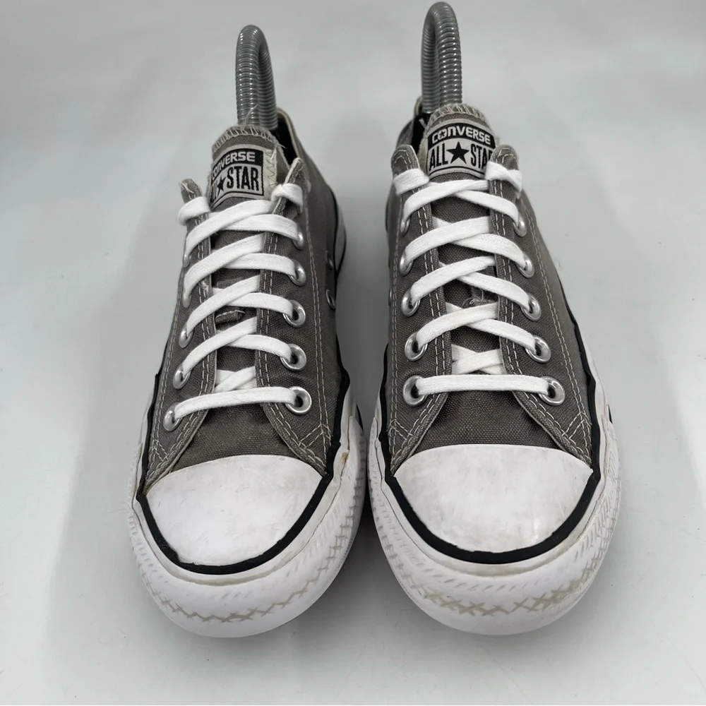 Converse Kids Chuck Taylor All Star-SZ 5Y-Grey Canvas Low Top Lace-Up Sneakers